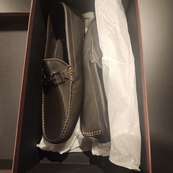 Bruno Magli Xavier Leather Driver Shoe and wooden shoe trees  Brand New main image 4